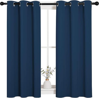 NICETOWN Bedroom Curtain Panels Blackout Draperies, Thermal Insulated Solid - Image 2
