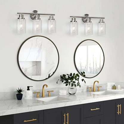Unicozin 3 Light Vanity Lights, Brushed Nickel Wall Sconce Light - Image 6