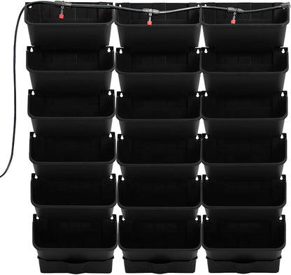18 Pots Self-Watering Vertical Garden Planter Wall Mounted, by Fichiouy