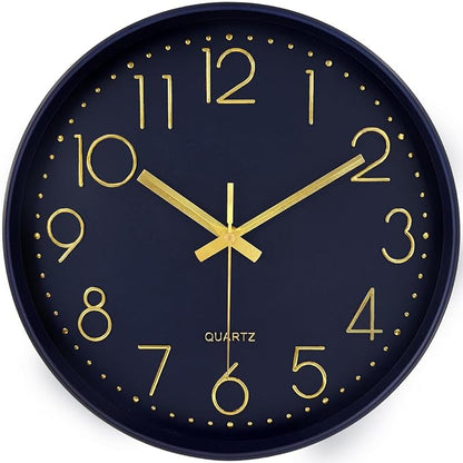 Modern Silent Wall Clock, 12 Inch Wall Clocks Battery Operated Large Number by MABPEDO