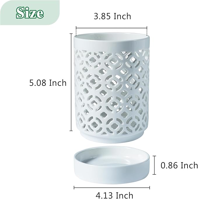 Orchid Pot 4 Inch, Orchid Pots with Holes & Saucers for Repotting, Breathable Slotted Orchid Pots Flower Plant Nursery Pot White