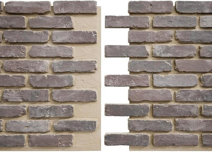 EverStone Aged Brick Faux Brick Panel, 46 7/8"W x 27"H x 1 1/4"D, Limewashed - Image 8