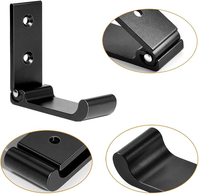 Folding Coat Hooks, Matte Black Wall Hooks - Image 6