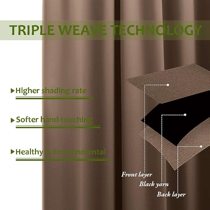 NICETOWN Sound Reducing Ceiling Curtains, Room Divider Curtain Screen Partition - Image 3