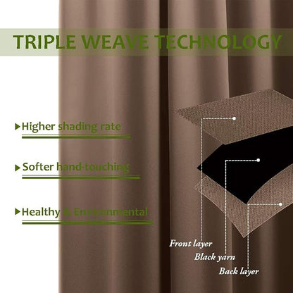NICETOWN Sound Reducing Ceiling Curtains, Room Divider Curtain Screen Partition - Image 3