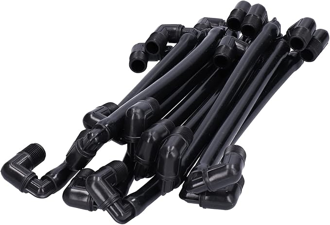 10PCS G 1/2 Male Thread Swing Joints, Plastic Rotatable Height Adjustable Support Arm Sprinkler Fittings Professional Lawn Irrigation Tool 13.4x2.0in