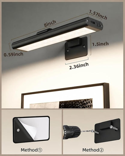 EZVALO Picture Light for Wall, Rechargeable 2400mAh Battery Lights Wireless - Image 3