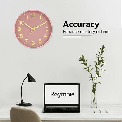 Roymnie Wall Clock 12 Inch Silent Wall Clocks Battery Operated-Modern Non - Image 7