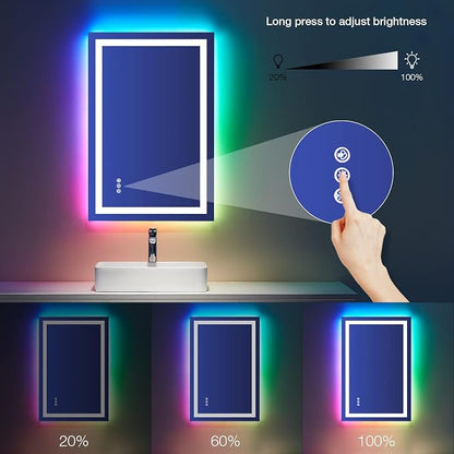 LOAAO 24"x36" LED Bathroom Mirror - Image 4