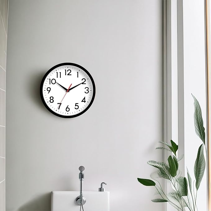 DAXSMY Wall Clock Analog 10 Inch Silent Non Ticking Battery Operated Modern - Image 6