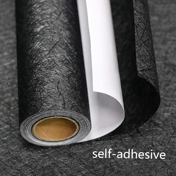 Abyssaly Black Silk Wallpaper Peel and Stick Embossed Self Adhesive Black - Image 2