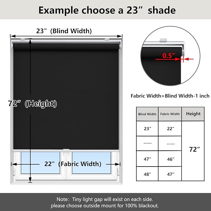 Cordless Roller Shades Blackout Blinds - Image 5