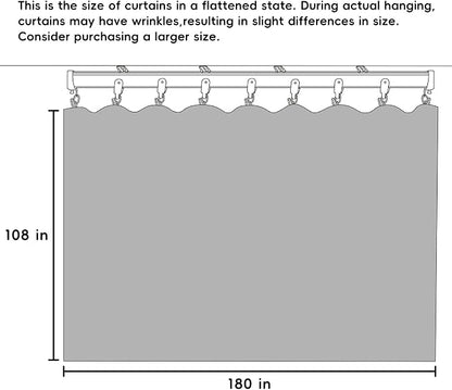 hoeflife Room Divider Curtains Blackout Floor to Ceiling Curtain - Image 7