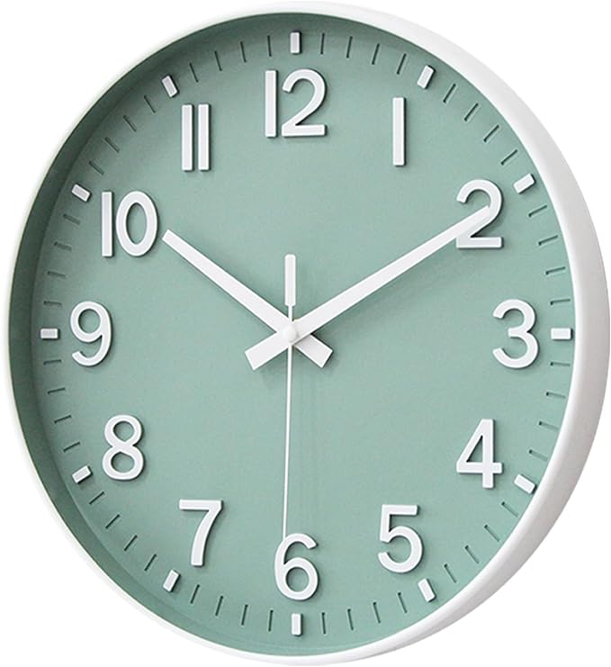 HZDHCLH Wall Clocks Battery Operated, Wall Clock Green, 14 inch Wall Clock - Image 2