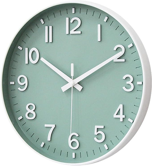 HZDHCLH Wall Clocks Battery Operated, Wall Clock Green, 14 inch Wall Clock - Image 2