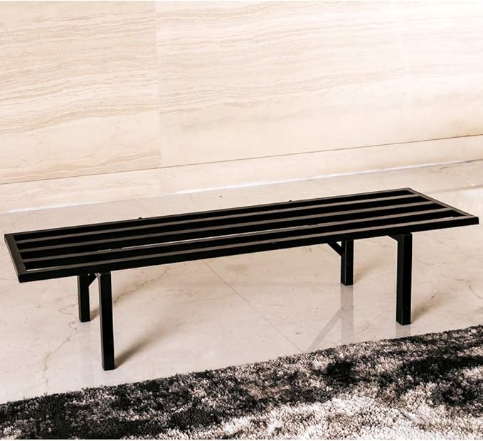 Zhongma One Tier Metal Plant Stand (35.43 L x 8.66 W x 7.9 H) Heavy Duty Plant Holder for Home, Window,Garden, Plant Lovers, Display Stand