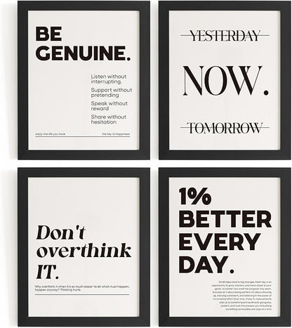 DSHFG Motivational Pictures Office Wall Decor Prints Set of 4, Inspirational by Unknown