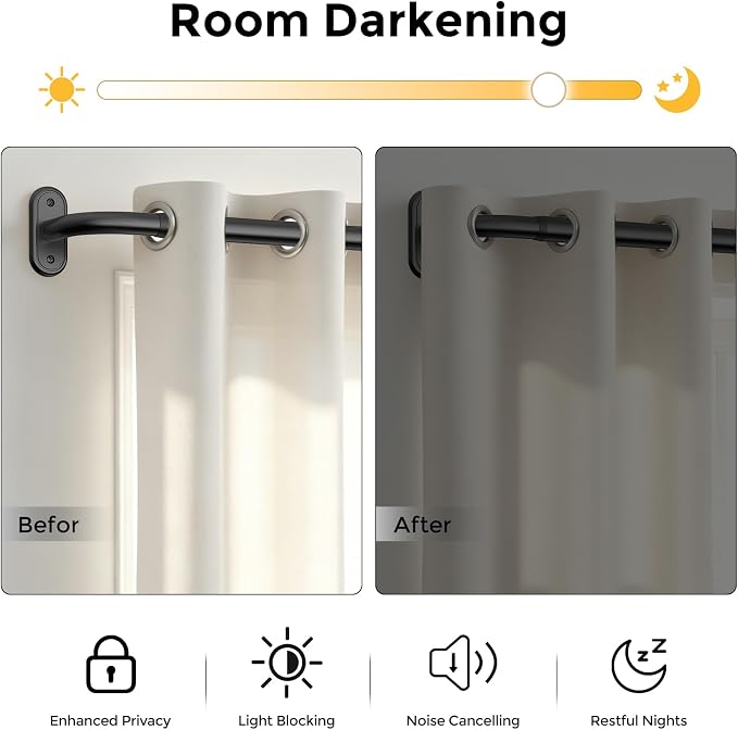 2 Pack Curtain Rods 36-120 Inch, Living Room, Sliding Door - Image 3