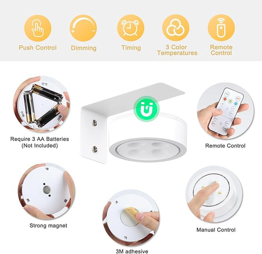2-Pack Picture Light Battery Operated, LED Painting Lights - Image 2