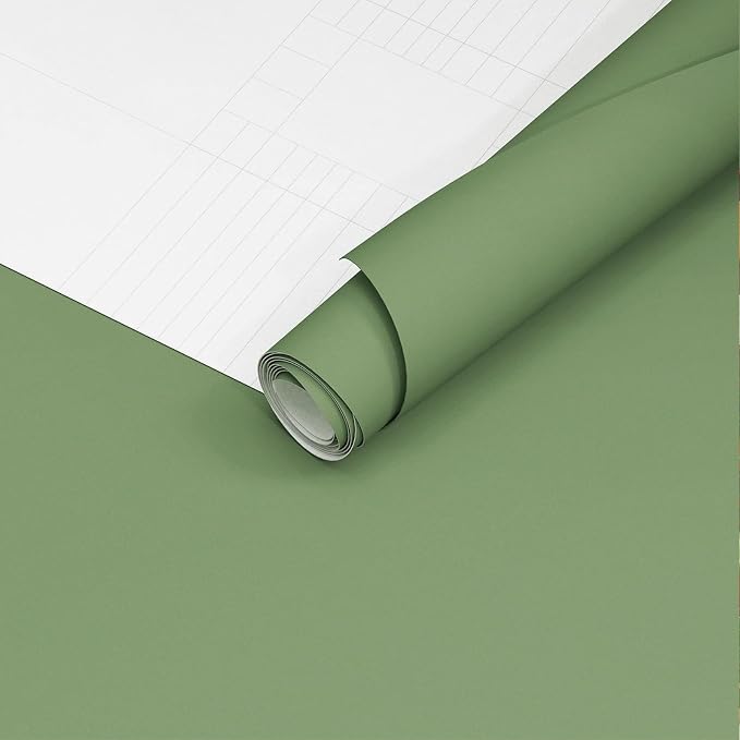 Yancorp 16"x394" Matte Grass Green Peel and Stick Wallpaper Removable Contact - Image 6