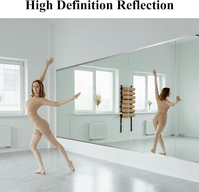 Ruomeng Home Gym Mirror, Large Frameless Body Mirror Tempered Glass - Image 6
