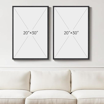 Large Framed Modern Abstract Wall Art Set of 2, Canvas Prints Paintings Artwork - Image 3