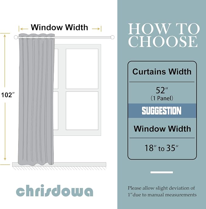 ChrisDowa Blackout Curtains 102 Inches Long - Image 5