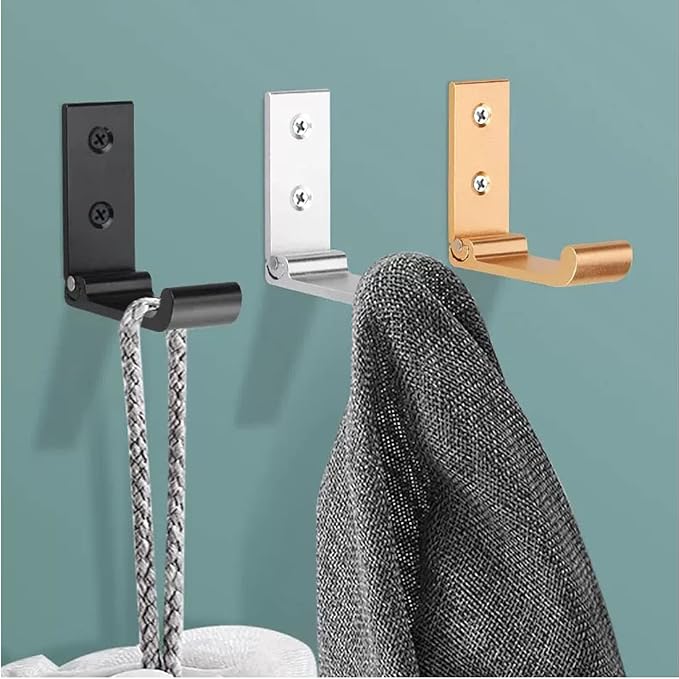 Folding Coat Hooks, Matte Black Wall Hooks - Image 4
