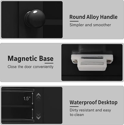 TaoHFE Black Bathroom over the Toilet Storage Cabinet, Wall Medicine Cabinet - Image 8