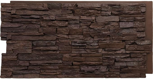 EverStone Canyon Ridge Faux Stone Panel, 45 3/4"W x 24 1/2"H x 1 1/4"D by EkenaMillwork
