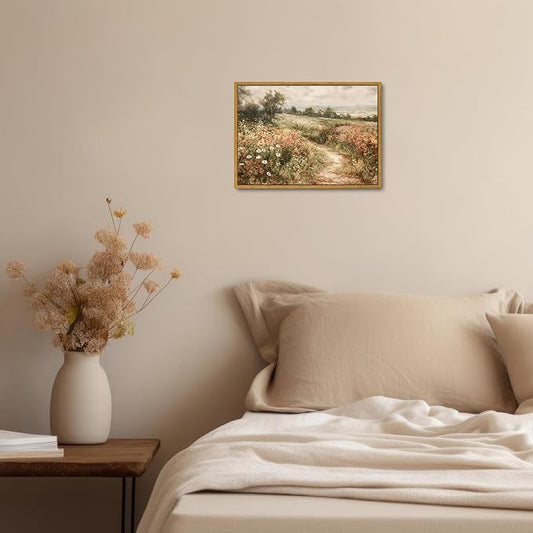 OIQArtOIQ Framed Canvas Wall Art, Vintage Decor, Landscape Nature Country - Image 2