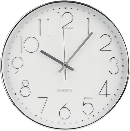 Wall Clock Non-Ticking Silent Modern Simple Style Round Decor Clock by BAKBRAND