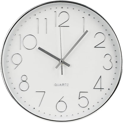 Wall Clock 10 Inch Non-Ticking Silent Modern Simple Style Round Decor Clock by BAKBRAND