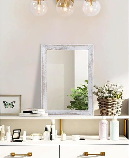 AAZZKANG Mirrors for Wall Rustic Wood Framed Hanging Mirror Decorative for - Image 4