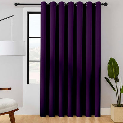 ChrisDowa Room Divider Curtain 108 Inches Long, Wide Blackout Sliding Door by ChrisDowa
