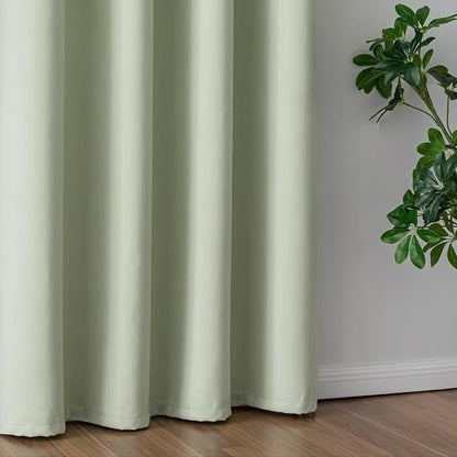 IGEMAEVE Sage Green Curtains 84 Inch Length 2 Panels Set, Light Filtering - Image 5