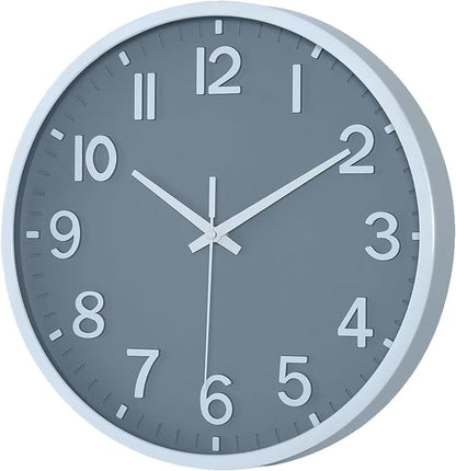 Wall Clocks Battery Operated 10 inch Modern Wall Clock, Silent Non Ticking Wall - Image 2
