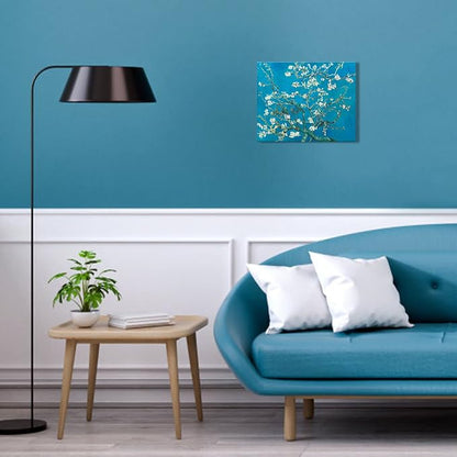 Van Gogh Canvas Wall Art: Almond Blossom Oil Painting Flower Picture - Image 6