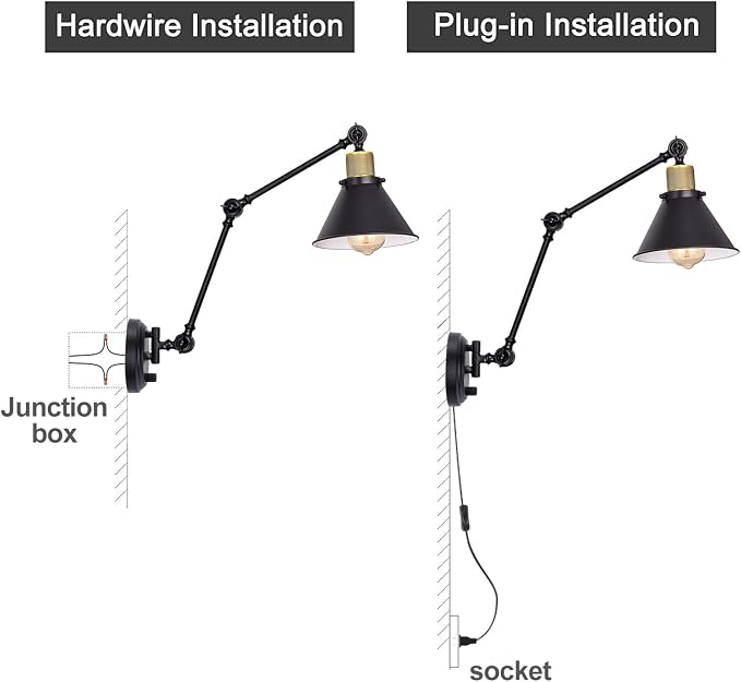 TRLIFE Wall Sconce Plug in, Dimmable Wall Sconce - Image 6