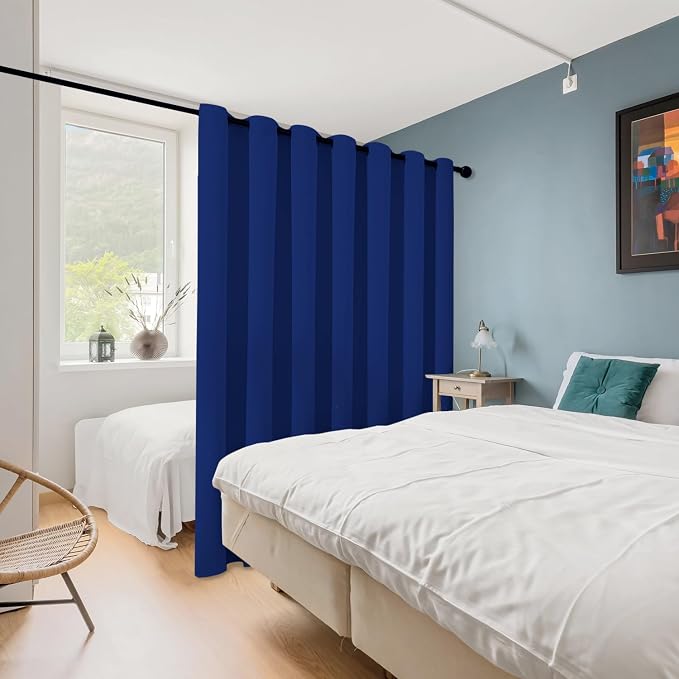 ChrisDowa Room Divider Curtain 84 Inches Long, Wide Blackout Sliding Door - Image 2