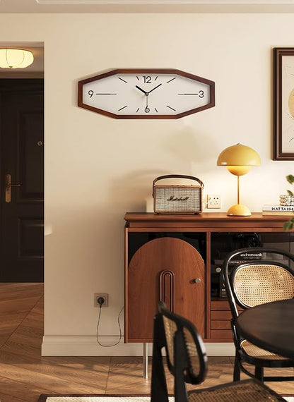 DaguyS Wooden Retro Wall Clocks, 18 Inches Square Clocks Rectangular Wall Clock - Image 7