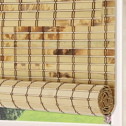 Letau No Drill No Tools Cordless Wood Window Shades Blinds, Bamboo Light - Image 3
