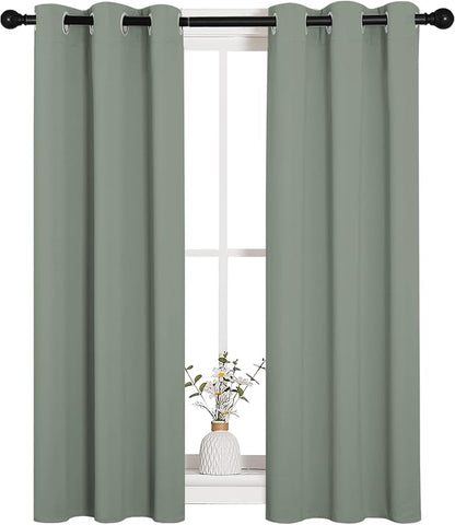 NICETOWN Bedroom Curtain Panels Blackout Draperies, 1 Pair, 29 by 40 inches - Image 2
