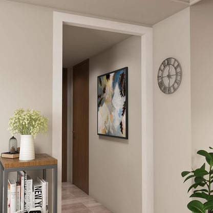 LACHEERY 50ft x 3in Silver White Wood Wallpaper Border Peel and Stick Wall - Image 4