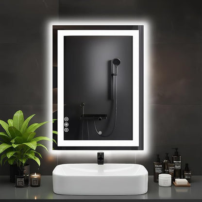 DUMOS 20.1"x28.1" LED Bathroom Mirror, Smart Anti-Fog Bathroom Vanity Mirror by DumosLifestyle