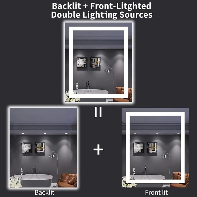 LOAAO 30X36 LED Bathroom Mirror - Image 6