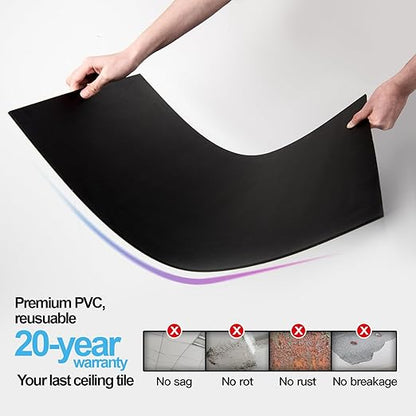 Art3d 10-Pack Smooth Drop Ceiling Tile 2ft x 4ft - Image 2