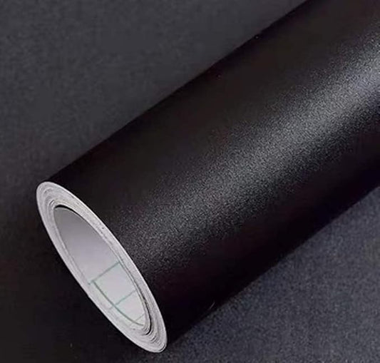 Yancorp 15.7"x787"/65.6 Feet Matte Black Peel and Stick Wallpaper Removable by YancorpHomeDecor