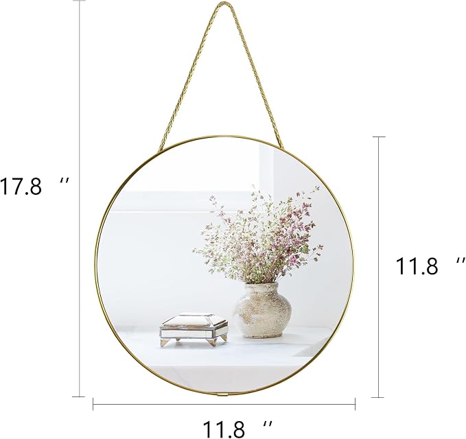 YCHMIR 11.8-inch Small Round Wall Mirror - Image 6