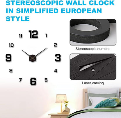 3D DIY Luminous Dial Acrylic Frameless Silent Wall Clock - Image 5